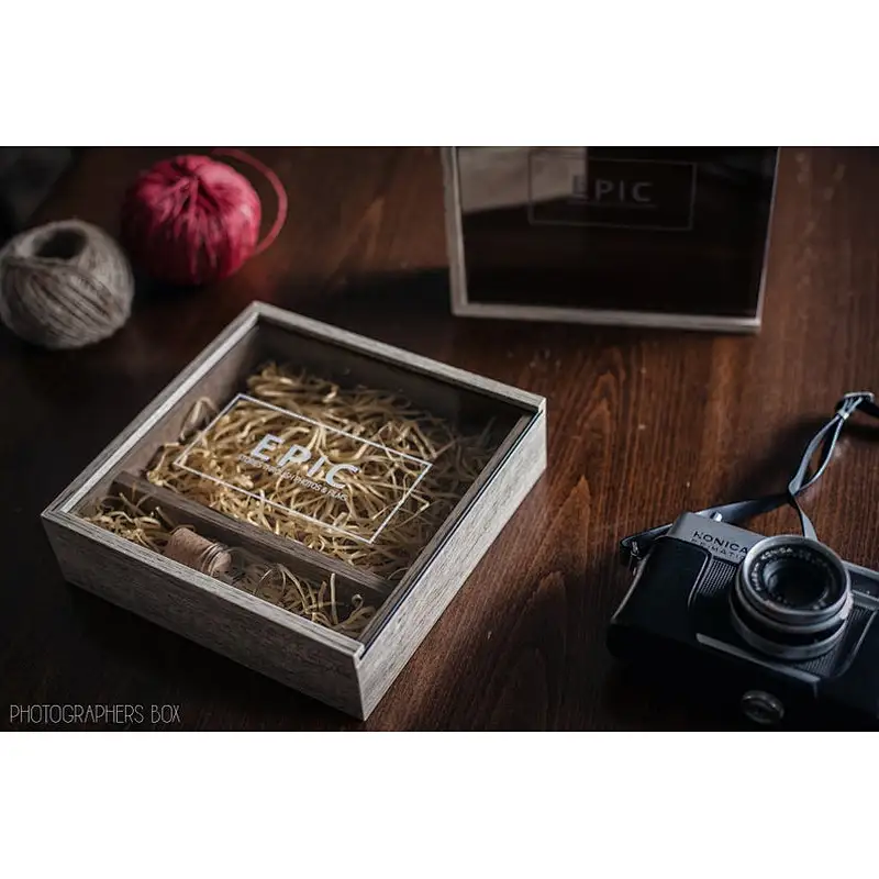 Print Box 5X7' wedding box  Unique client presentation  wedding photo packaging   wooden photo box
