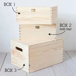 Personalised Baby Gift Wooden Keepsake Box/Memory Box - Girls and Boys Designs Available - Unique Gift for New Parents