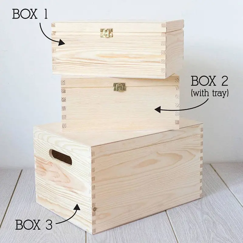 Personalised Baby Gift Wooden Keepsake Box/Memory Box - Girls and Boys Designs Available - Unique Gift for New Parents