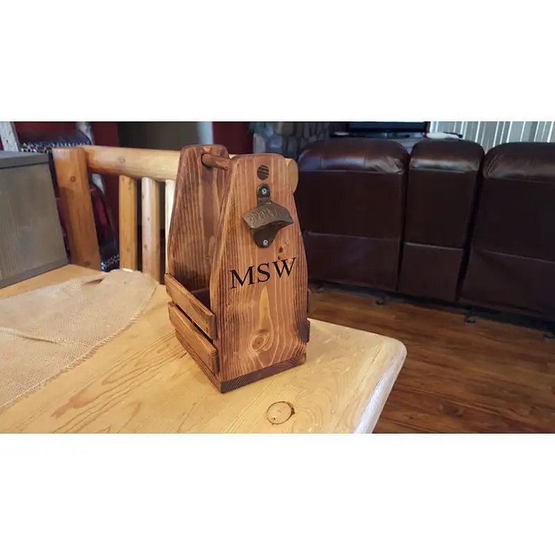 Engraved Personalized Wine Carrier wine drinkers  valentines day christmas  gift  wedding wooden wine carrier