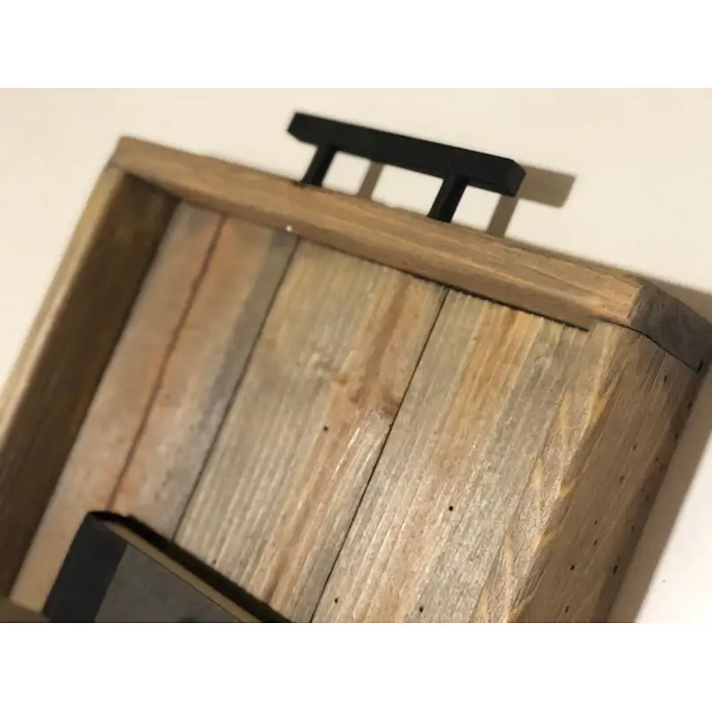 Hot Rustic Wooden Tray Serving Tray Wood Wooden Trays For Decoration Wooden Tray  With Metal Handle Wood Trays Wholesale Wood