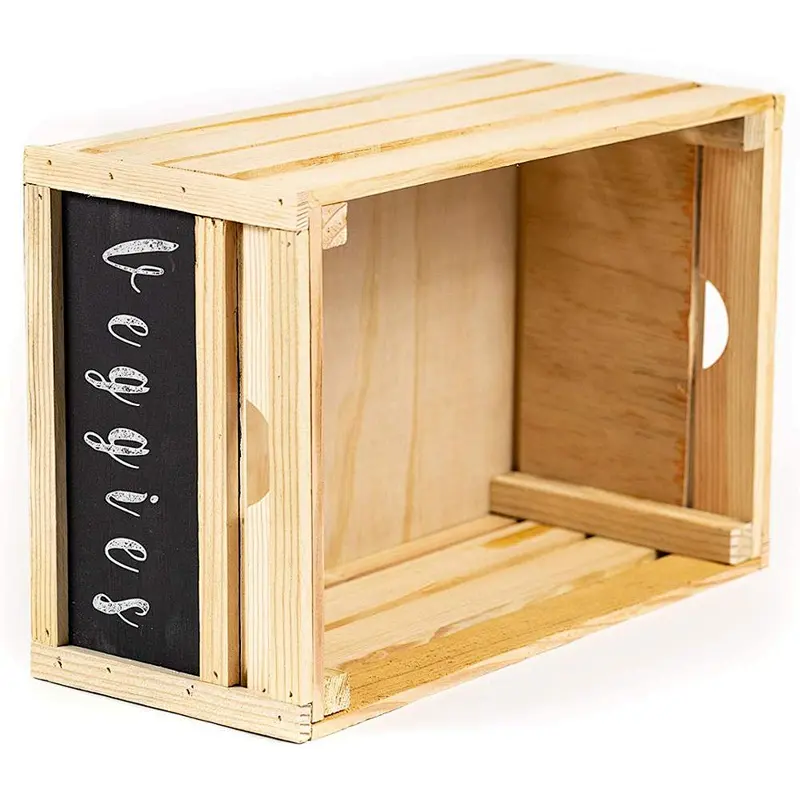 Decorative Wood Crates,At Home on Main Rustic Chalkboard Wood Crates, Handmade