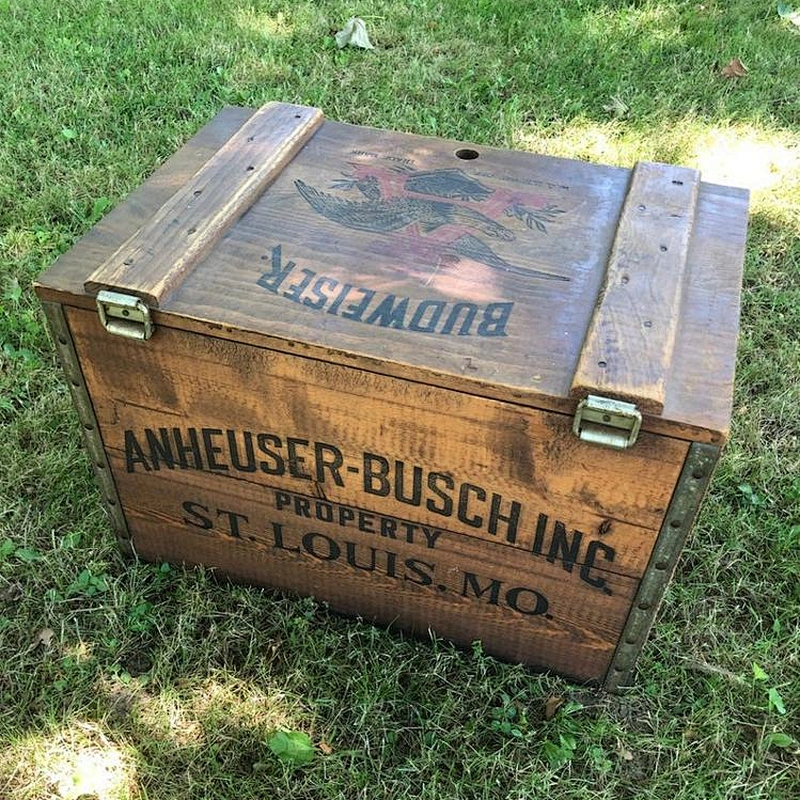 Budweiser Wooden Beer Crate Box 2019