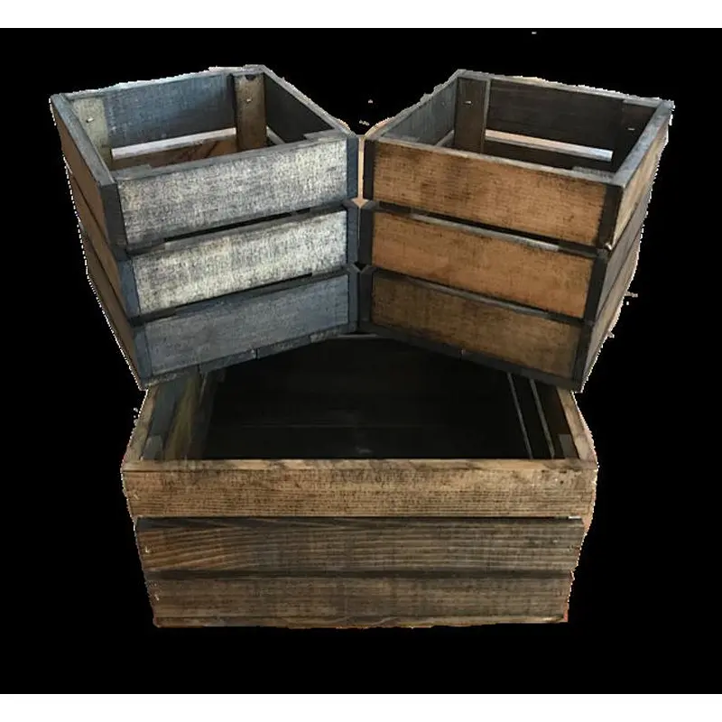 Rustic Pine Wood Crates