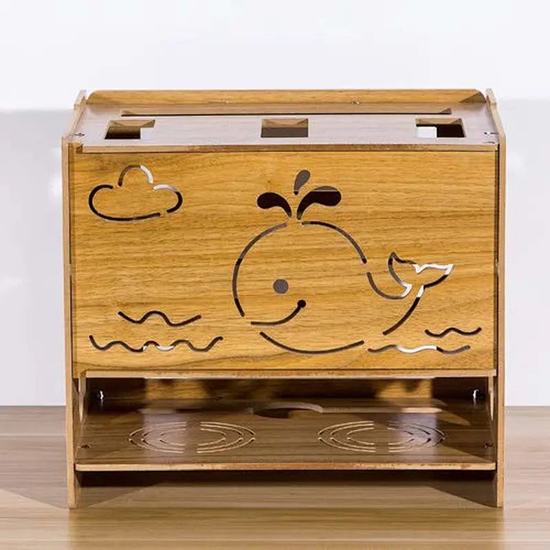 Router Storage Box Socket Wooden Household Box Decoration Desktop Wireless Finishing