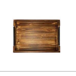 Wooden Ottoman Tray - Farmhouse Decor - Coffee Table Decoration - Serving Tray