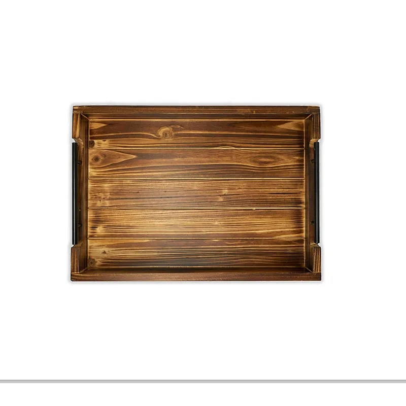 Wooden Ottoman Tray - Farmhouse Decor - Coffee Table Decoration - Serving Tray