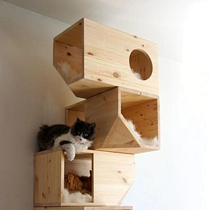 pet nest  Wood pet House. Wood Cat Teepee. Wood Dog Teepee. Pet Bedding.