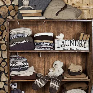 Farmhouse Laundry Room Sign, Real Wood