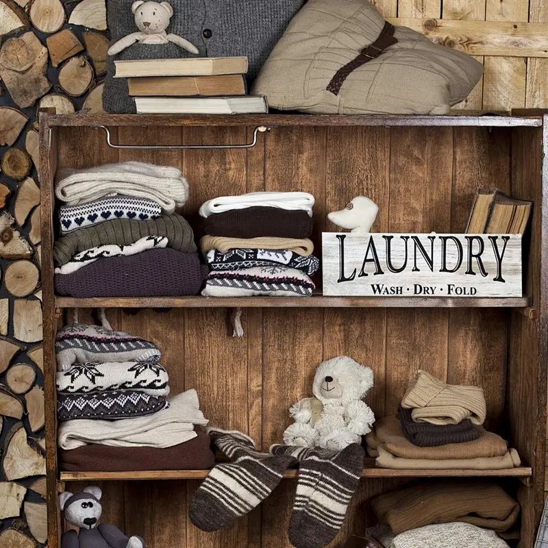 Farmhouse Laundry Room Sign, Real Wood
