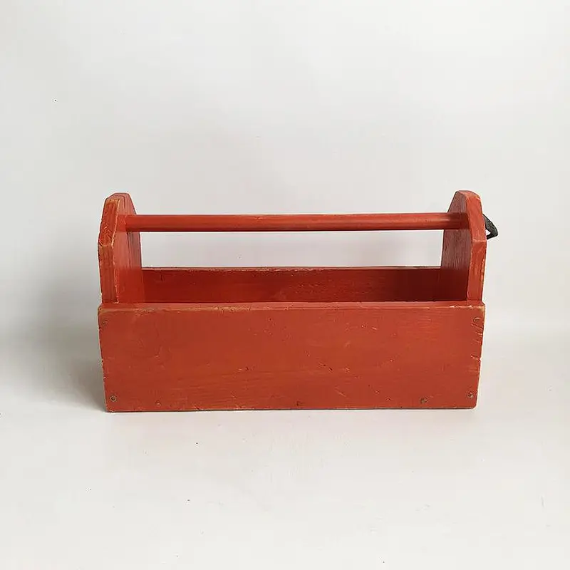 Red Color New  Year Wooden Bottle Carrier Box For Wine Beer