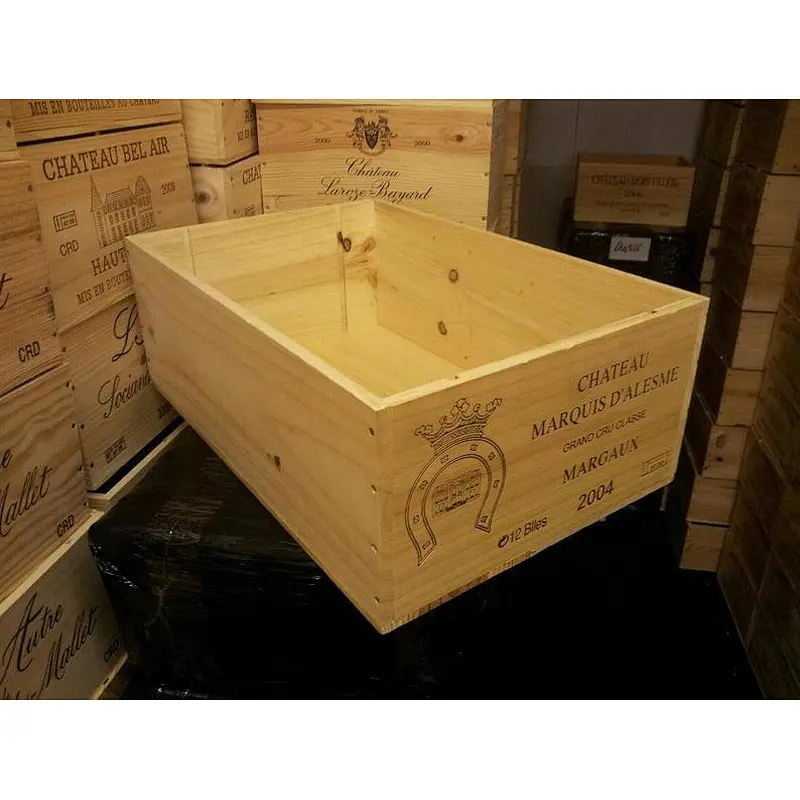 1 x 12 Bottle size - Traditional FRENCH wood box / Crate / Storage unit - Christmas Hamper, Gift idea