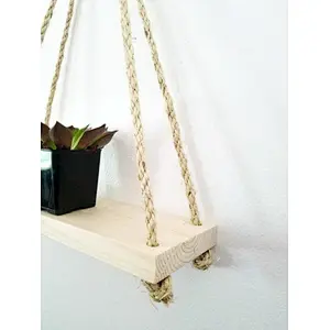 Triangle Hanging Shelf.Wall Decor.Rope Shelf.Knick Knack Shelf Rustic Home Decor.Dorm Room Decor