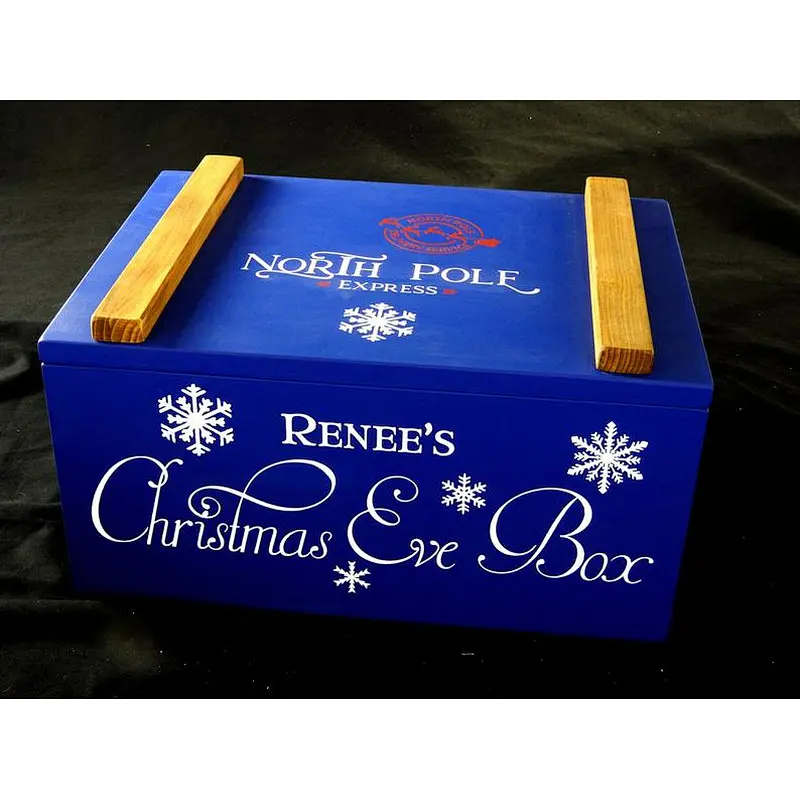 Christmas Eve Storage Box With Lid Wood Gift Box Rustic Wood  Crate With Lid