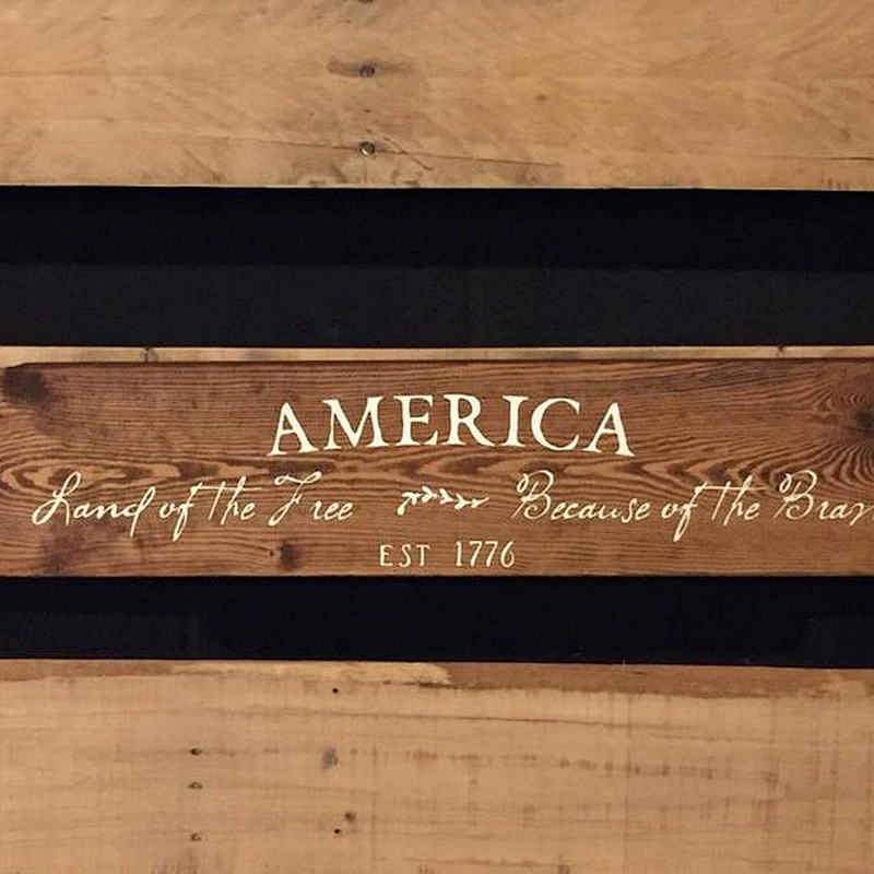Rustic Patriotic Decor Painted On Wood