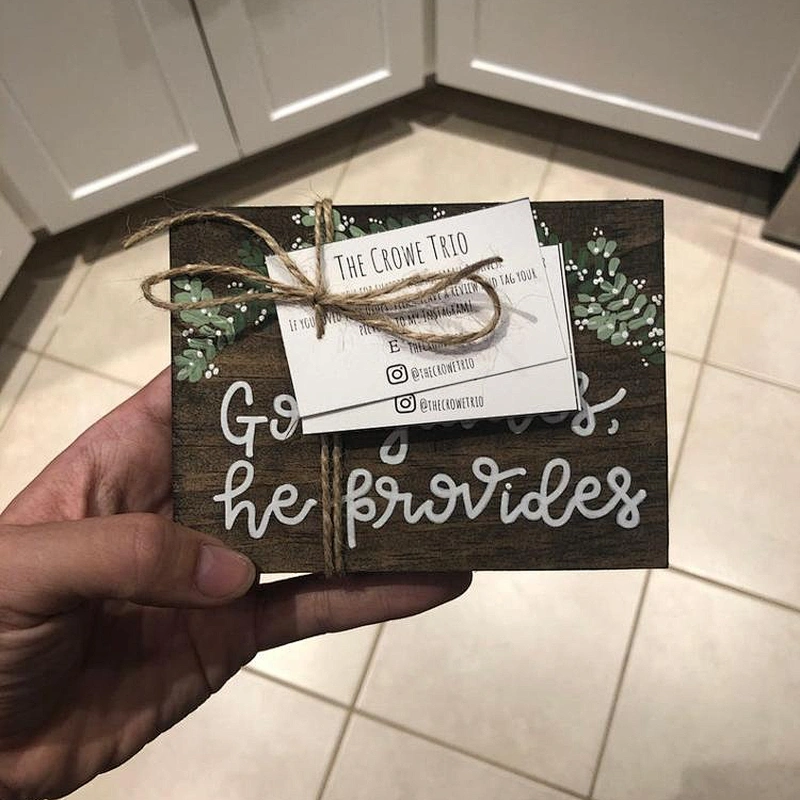 farmhouse style box sign || bible verse Christian gift of wood signs