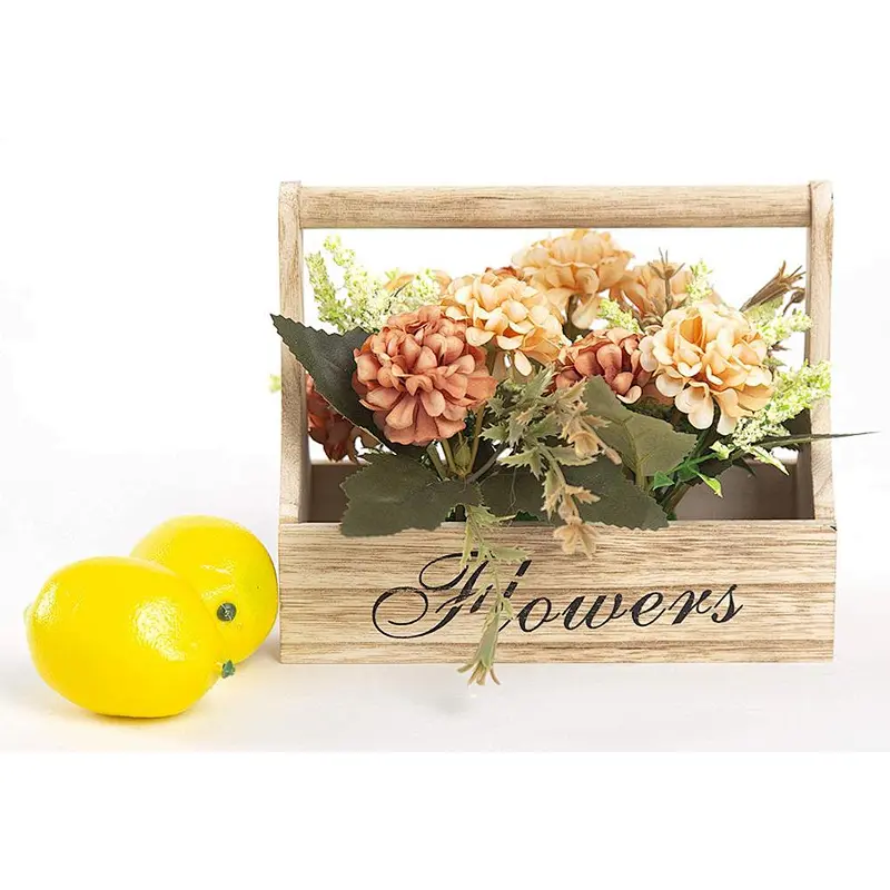 Indoor Flowers Indoor Indoor Home Office Decoration - wooden flower box-The wedding
