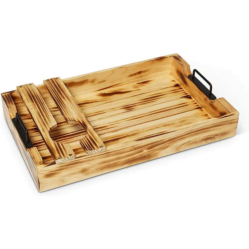 Wooden service tray coffee table farmhouse decoration - decorative wooden tray 2020