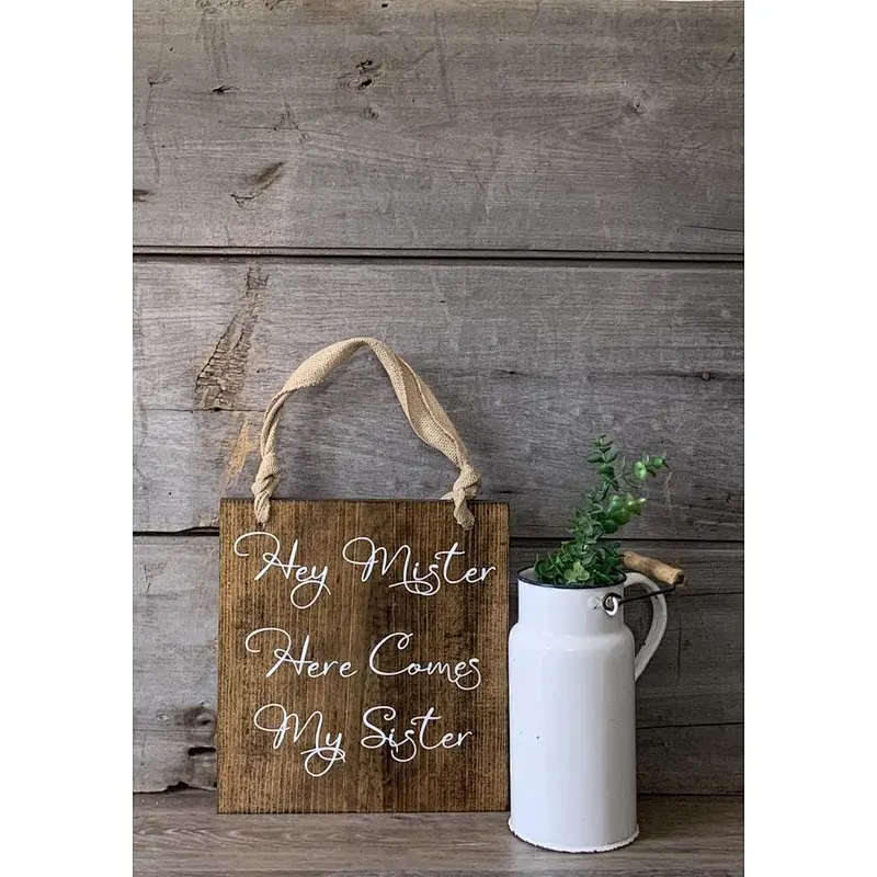 Wooden sign, Flower girl, bride ,  wedding decor,rustic home
