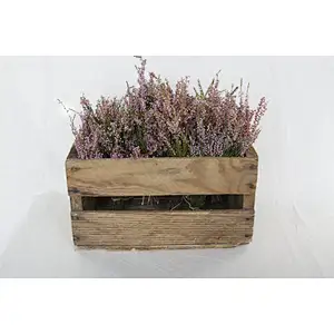 Rustic wholesale wood planter box   VintageRetro country planting box combination wood box with ceramic flower manufacturers
