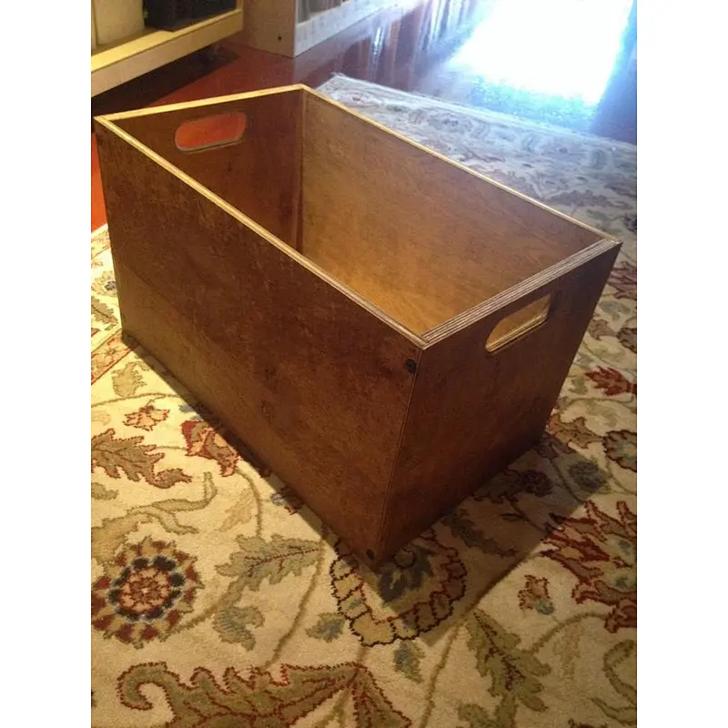 Vinyl LP Record Storage  wooden box
