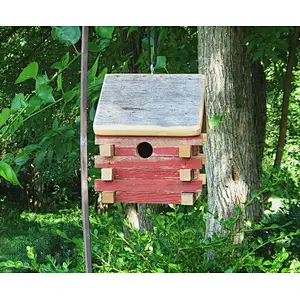 Birdhouses Hanging Americana, Outdoor Wooden Nest Boxes,Easy clean out