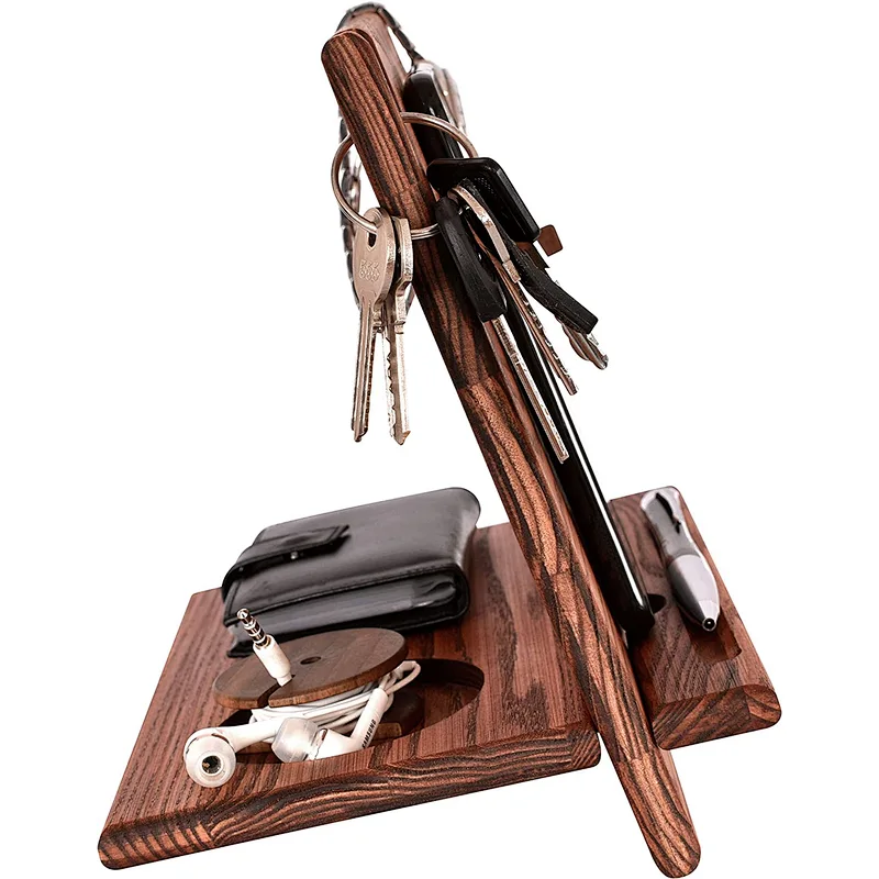 Wood organize phone holder glasses holder Wooden phone stand watch holderphone holder