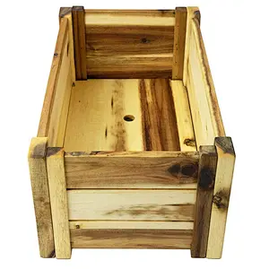 Wooden Planter Box Rectangle Shape for Garden Patio or Window