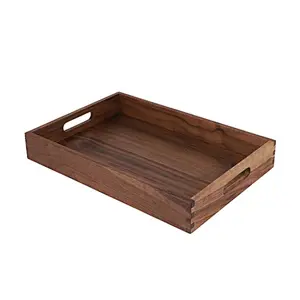 Custom Rustic Wooden Ottoman Tray Serving Trays for Ottomans Storage Tray Wooden Serving Trays Wooden Trays For Decoration
