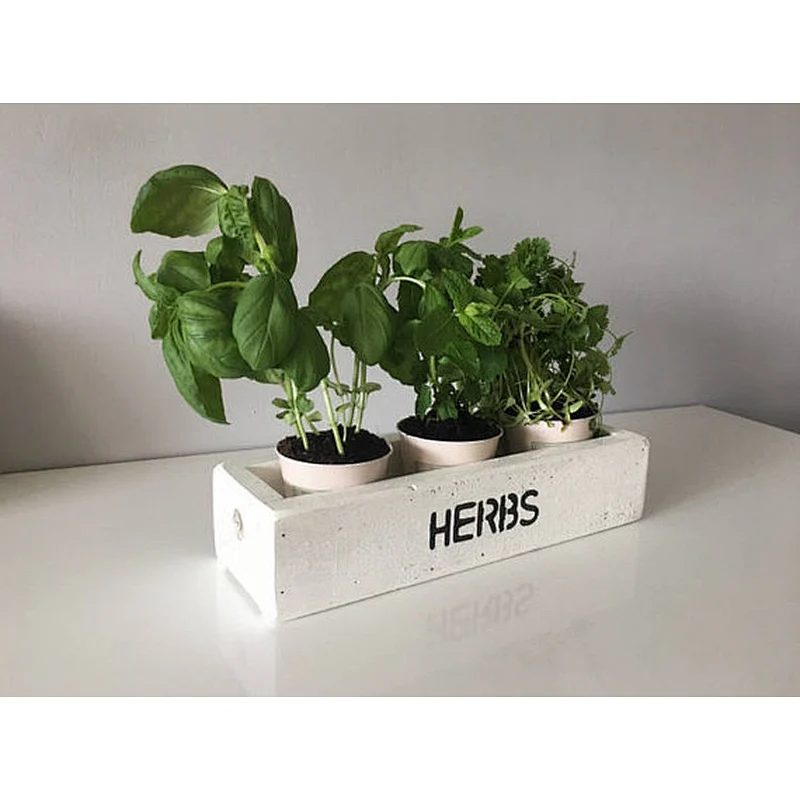 Wooden Flowerpot Succulents 5 Grids Storage Box Balcony Desktop Vintage Holder Planter box