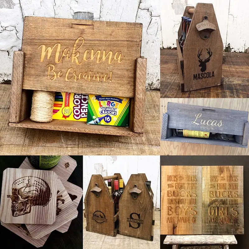 Retirement Gift Wooden 12oz Beer Caddy