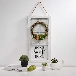 Home decoration walls billboards Wooden sign Home sign with wreath entryway or porch decor home sign