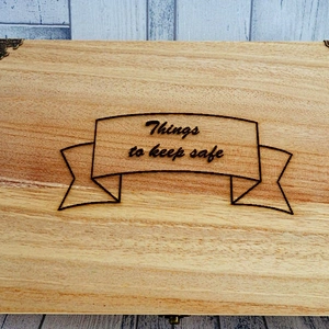 Decorated Wooden Box | A4 Document Box | A4 Certificate Box, engraved Things To Keep Safe