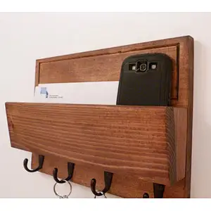 2020  American Mail Organizer Wall Mail Rack Entryway Organizer  Rustic Key Rack  Mail and Key Holder