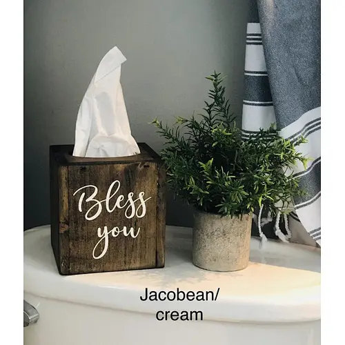 Wood box, Shabby chic,Wooden organizer boxes for crafts, tissue box cover