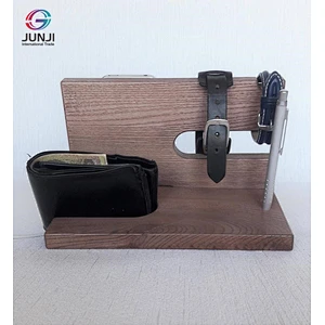 Wood docking station organizer wood phone docking station wireless charge docking station wood