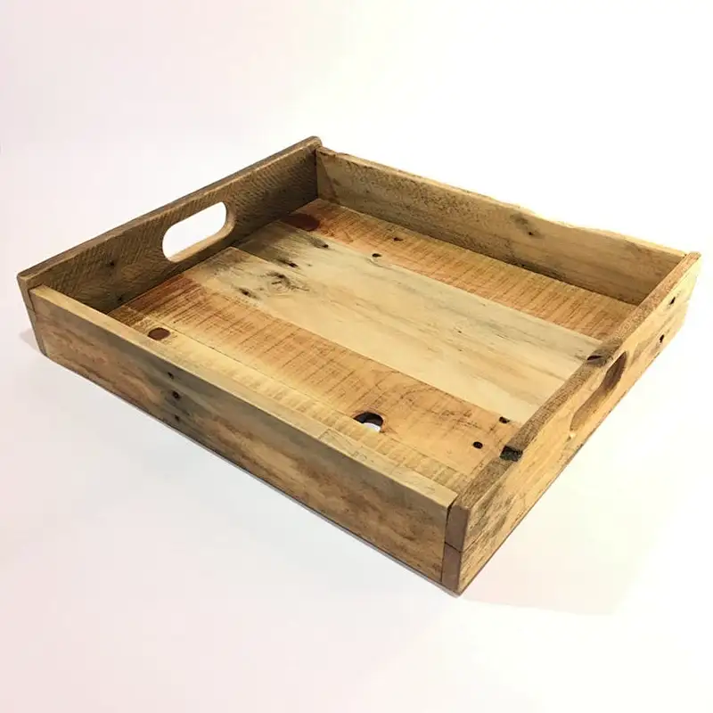 Antique Style Wooden Serving Tray- Reclaimed Wood Tray | Pallet Wooden Dry Fruit Tray
