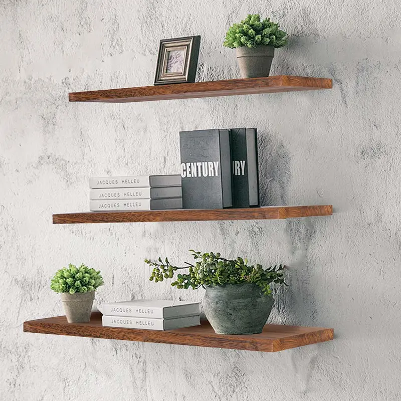 Custom Rustic Wooden Floating Shelves wooden wall-mounted shelf wooden wall shelf shelves wood wall