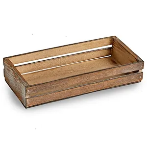 Medium Dark Wooden Crate Wood Storage