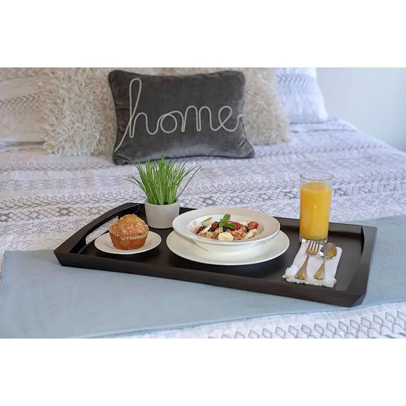Hotel ritual breakfast service tray Unfini shed Wood TraysWood Serving TraylWooden Ottoman TrayWooden Tray Unfinished