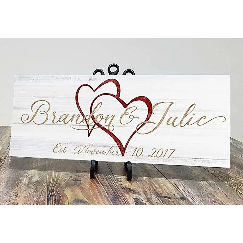 Family Established Wood Sign Personalized Wedding or Anniversary Gift