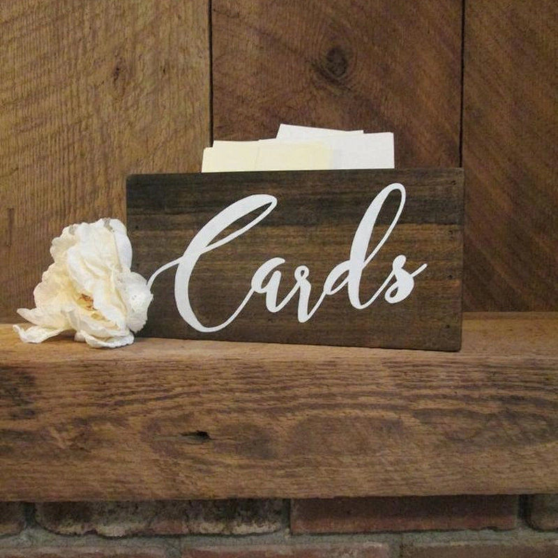 Rustic retro style boutique wooden wedding card storage gift box