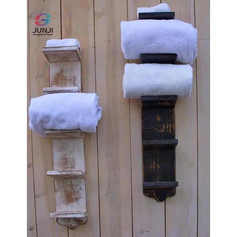 rustic towel rack, wall mount, towel holder wood,