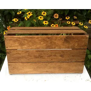 Rustic personalized customized cheaper home decoration  Vintage Large Wood Slat Crate - Heart-Shaped Cut Outs, Solid Bottom2020