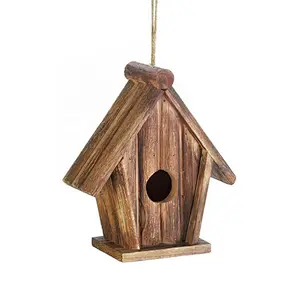 Wood Bird house Classic Rustic Wooden Hanging Outdoor Decorative durable wooden Bird House