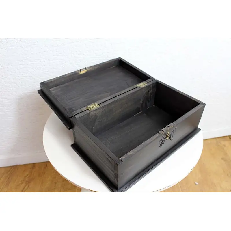 Wood Box with Hinges Gift Wood