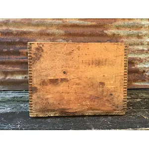 Rustic antique square uncapped dynamite box