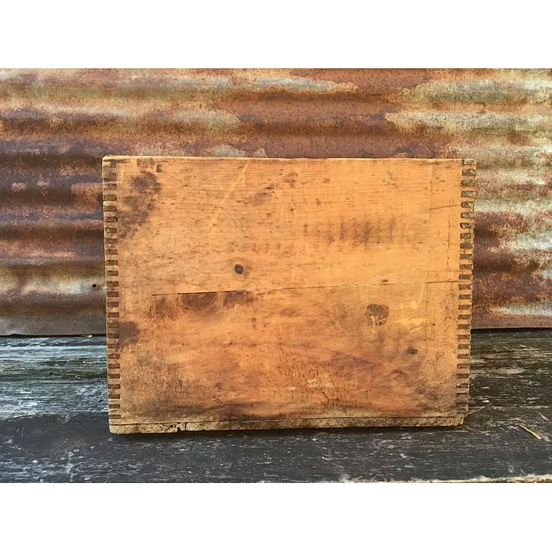 Rustic antique square uncapped dynamite box