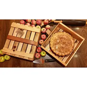 Personalized Wood Pie crate,Pie box,Pie safe,* Free custom leather name stamping*, carrier, tote, casserole , cupcakes. Mother's