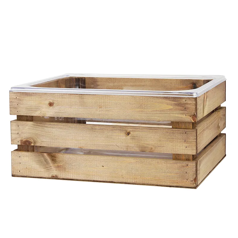 Wooden Ice Bucket Bottle Crate For Beer
